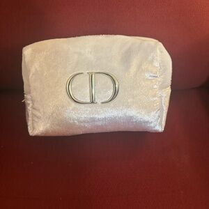 Dior Shimmering Silver Cosmetic Bag